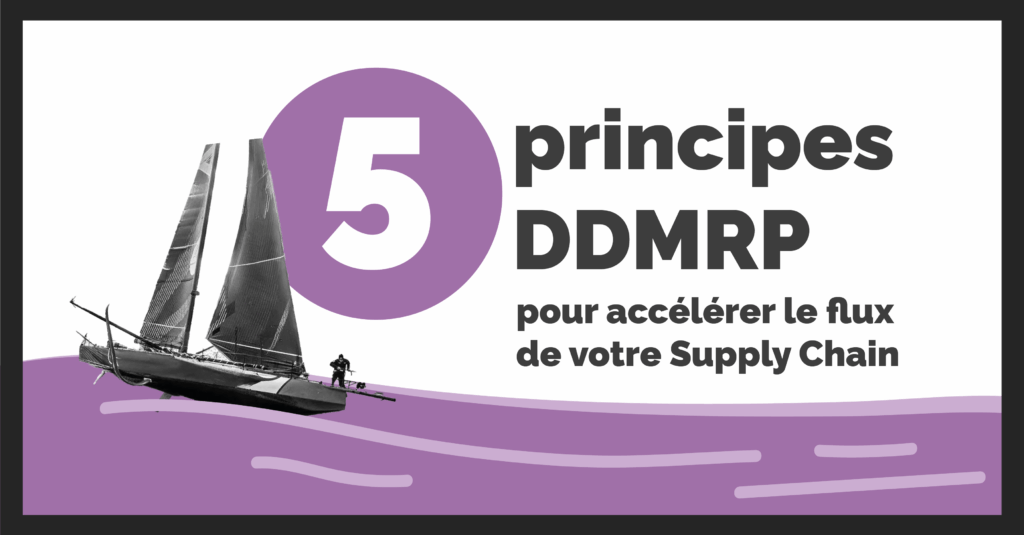 Bannière de l'article illustrant les 5 principes fondateur de la méthode DDMRP