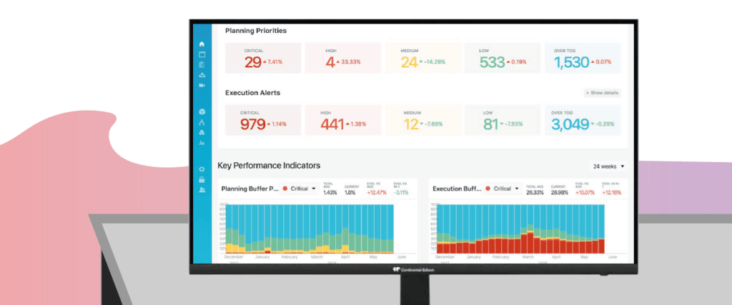 Exemple d'un interface d'un outil DDMRP