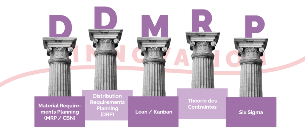 Illustration des 5 piliers théoriques du DDMRP