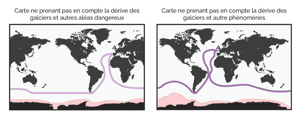 Les hypothèses d'hier ne sont plus vraies aujourd'hui comme le montre cette illustration des tracés du Vendée globes