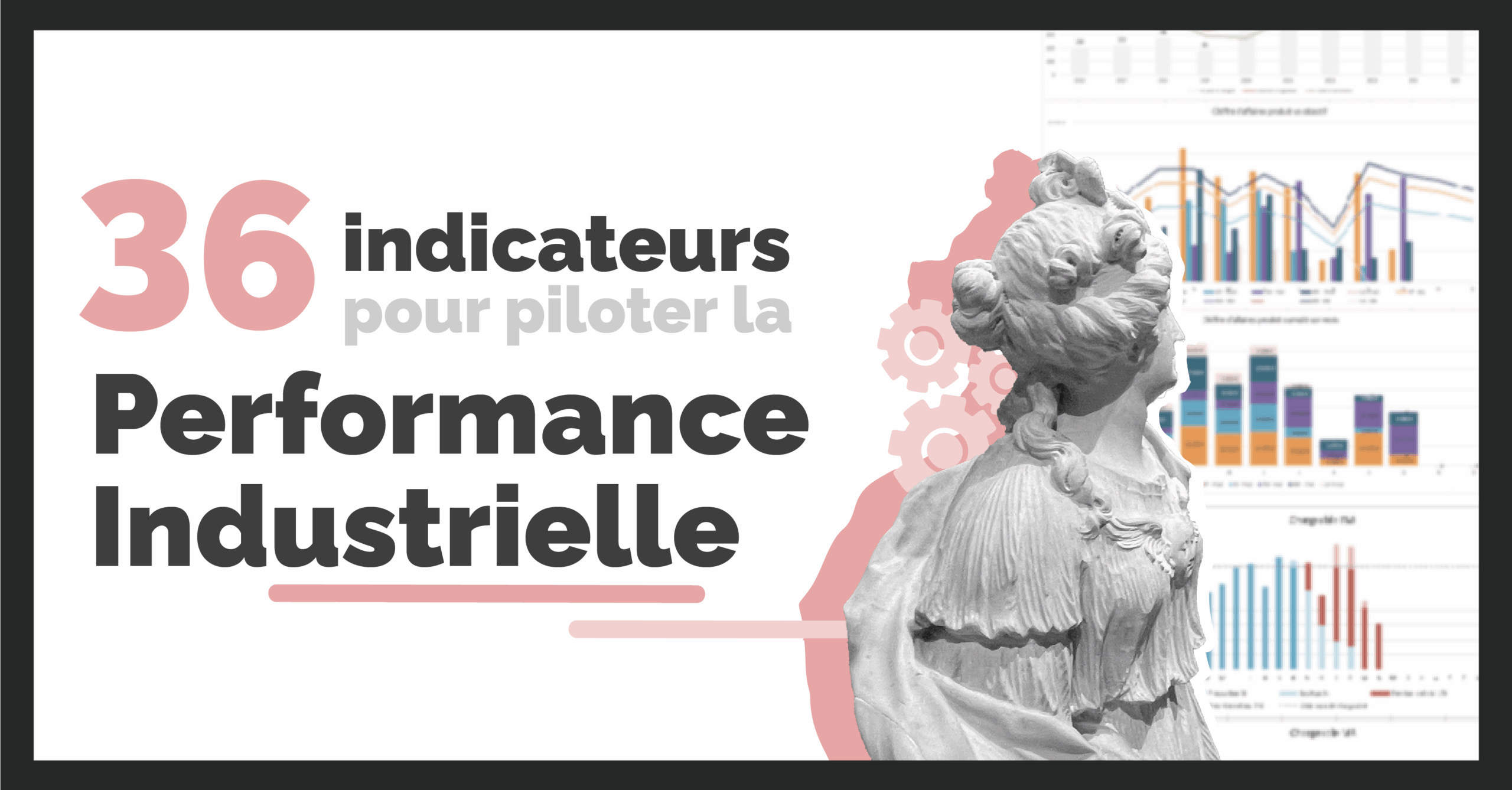 Bannière d'un article listant 36 indicateurs de pilotage de performance industrielle